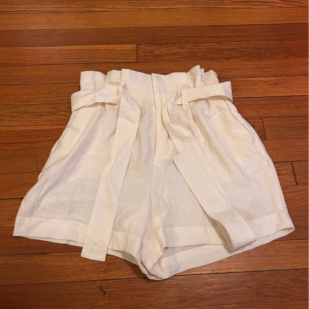 White Linen Shorts